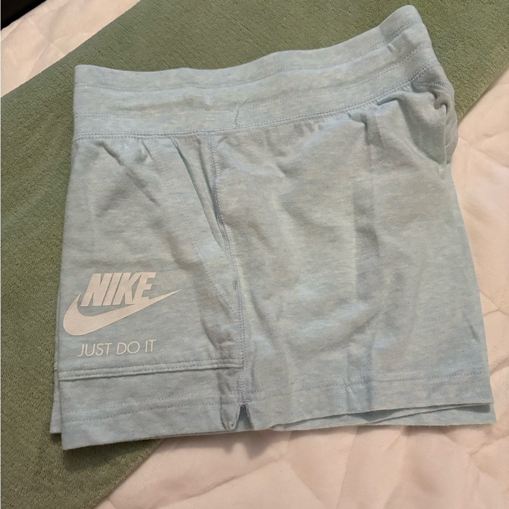 Nike Blue Athletic Shorts Elastic Waistband